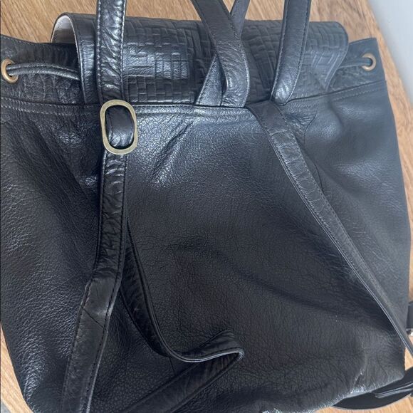 anthropology black leather backpack Womens Cute Backpacks Leather Bookbag By Anthropologie Slouchy Leather Knotted-Shoulder